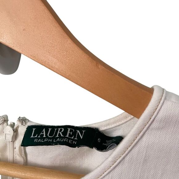 Lauren by Ralph Lauren Denim Fit-and-Flare Dress with Pockets in Size  6 - Picture 8 of 9